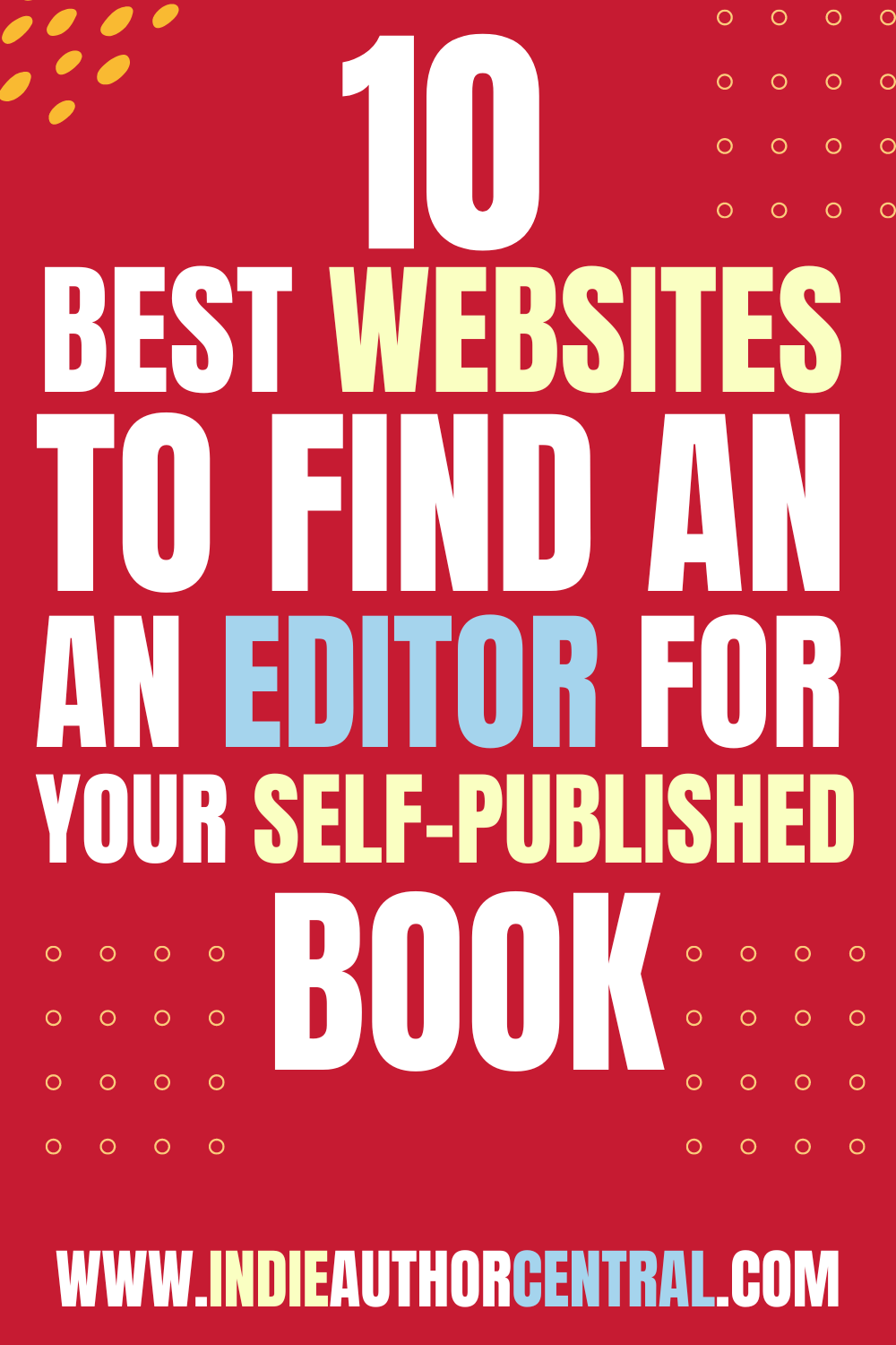 Self Publishing Editing Services
