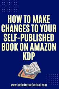 How do I make changes to my self-published book on Amazon KDP