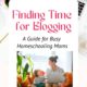 Finding Time for Blogging - A Busy Homeschooling Mom's Guide